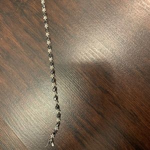 Blue Sapphire and White Gold Bracelet